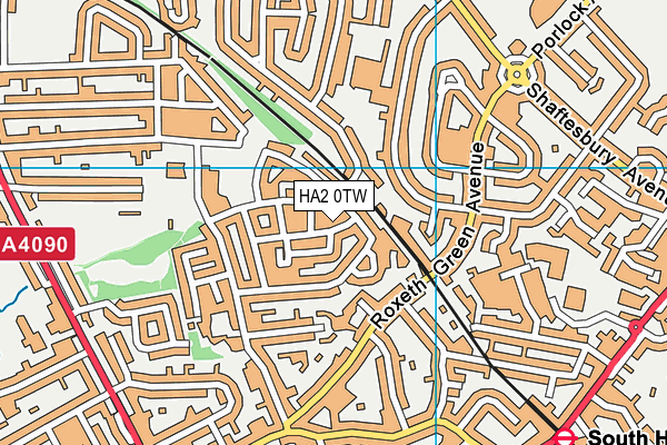 HA2 0TW map - OS VectorMap District (Ordnance Survey) HA2 0TW map - OS VectorMap District (Ordnance Survey)