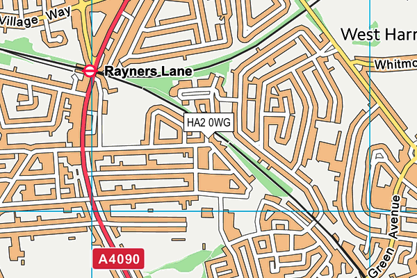 HA2 0WG map - OS VectorMap District (Ordnance Survey) HA2 0WG map - OS VectorMap District (Ordnance Survey)