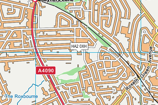 HA2 0XH map - OS VectorMap District (Ordnance Survey) HA2 0XH map - OS VectorMap District (Ordnance Survey)