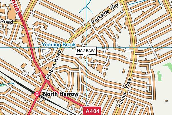 HA2 6AW map - OS VectorMap District (Ordnance Survey) HA2 6AW map - OS VectorMap District (Ordnance Survey)