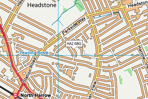 HA2 6BG map - OS VectorMap District (Ordnance Survey) HA2 6BG map - OS VectorMap District (Ordnance Survey)