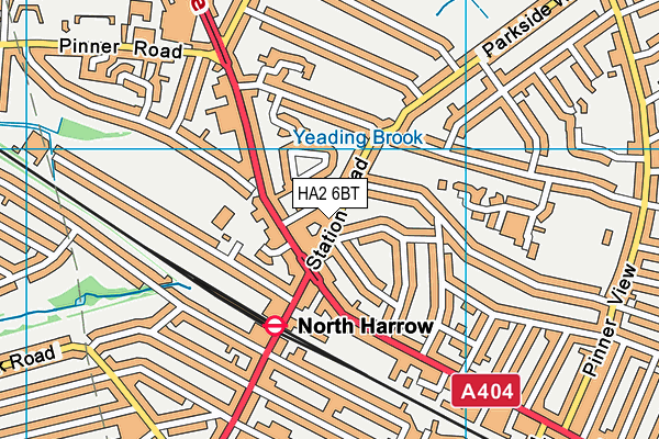 HA2 6BT map - OS VectorMap District (Ordnance Survey) HA2 6BT map - OS VectorMap District (Ordnance Survey)