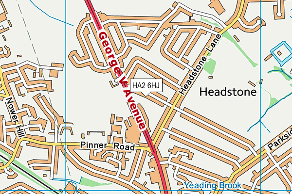 HA2 6HJ map - OS VectorMap District (Ordnance Survey)