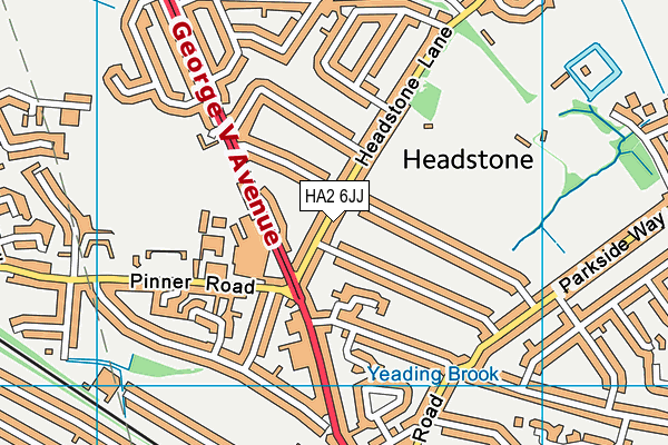 HA2 6JJ map - OS VectorMap District (Ordnance Survey) HA2 6JJ map - OS VectorMap District (Ordnance Survey)