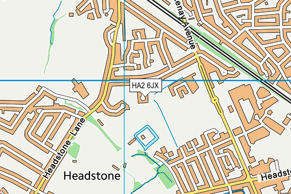 HA2 6JX map - OS VectorMap District (Ordnance Survey) HA2 6JX map - OS VectorMap District (Ordnance Survey)