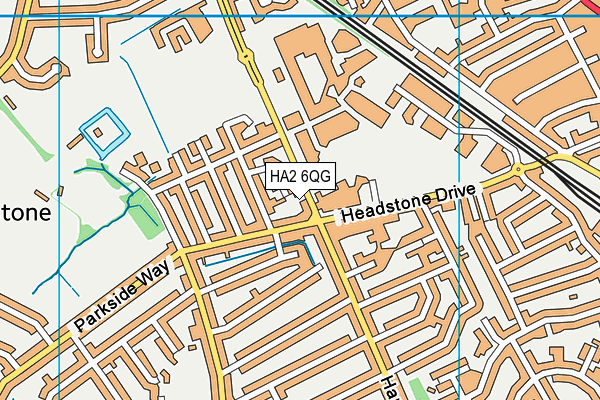 HA2 6QG map - OS VectorMap District (Ordnance Survey) HA2 6QG map - OS VectorMap District (Ordnance Survey)