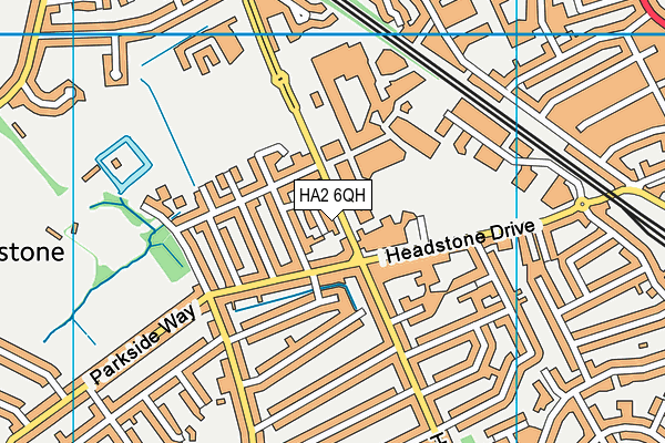 HA2 6QH map - OS VectorMap District (Ordnance Survey) HA2 6QH map - OS VectorMap District (Ordnance Survey)