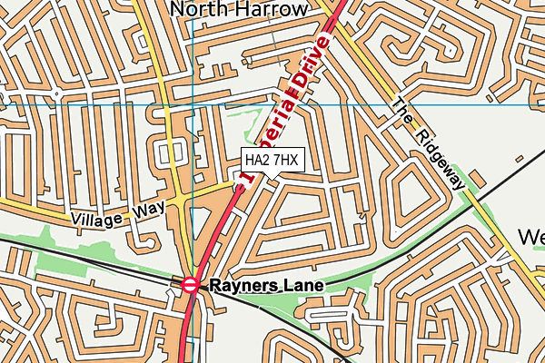 HA2 7HX map - OS VectorMap District (Ordnance Survey) HA2 7HX map - OS VectorMap District (Ordnance Survey)
