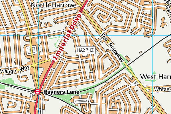 HA2 7HZ map - OS VectorMap District (Ordnance Survey) HA2 7HZ map - OS VectorMap District (Ordnance Survey)