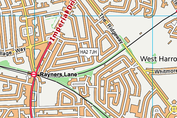 HA2 7JH map - OS VectorMap District (Ordnance Survey) HA2 7JH map - OS VectorMap District (Ordnance Survey)