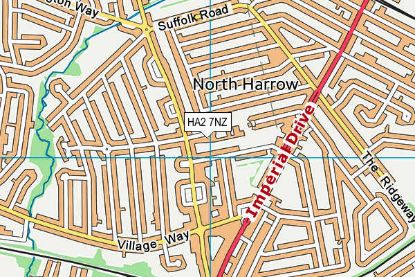 HA2 7NZ map - OS VectorMap District (Ordnance Survey) HA2 7NZ map - OS VectorMap District (Ordnance Survey)