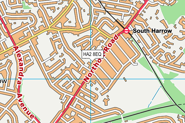 HA2 8EQ map - OS VectorMap District (Ordnance Survey) HA2 8EQ map - OS VectorMap District (Ordnance Survey)