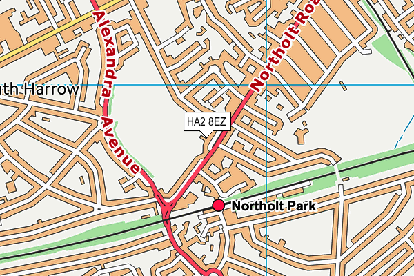HA2 8EZ map - OS VectorMap District (Ordnance Survey) HA2 8EZ map - OS VectorMap District (Ordnance Survey)