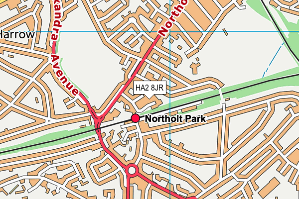 HA2 8JR map - OS VectorMap District (Ordnance Survey)