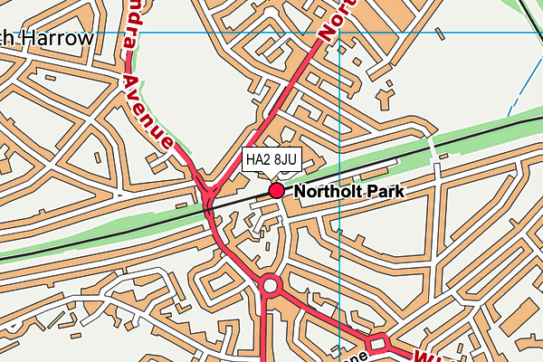 HA2 8JU map - OS VectorMap District (Ordnance Survey) HA2 8JU map - OS VectorMap District (Ordnance Survey)