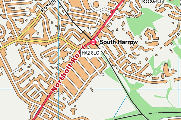 HA2 8LG map - OS VectorMap District (Ordnance Survey) HA2 8LG map - OS VectorMap District (Ordnance Survey)