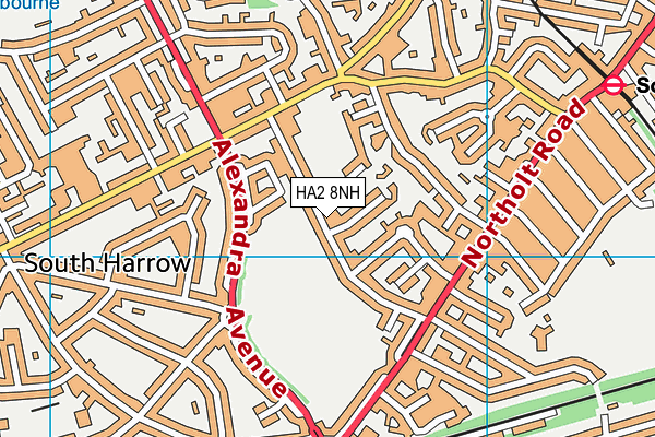 HA2 8NH map - OS VectorMap District (Ordnance Survey)