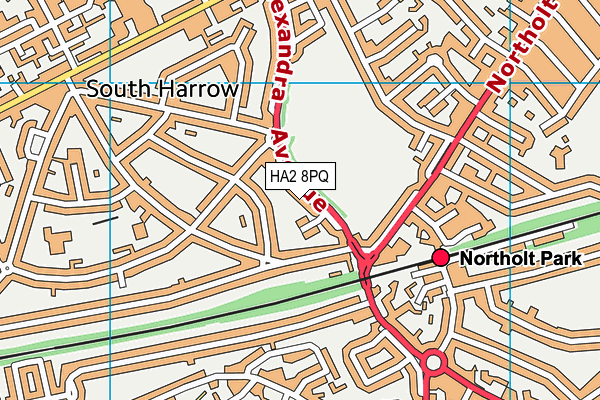 HA2 8PQ map - OS VectorMap District (Ordnance Survey)