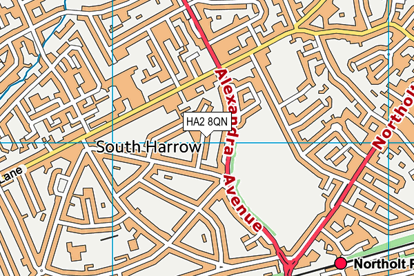 HA2 8QN map - OS VectorMap District (Ordnance Survey) HA2 8QN map - OS VectorMap District (Ordnance Survey)