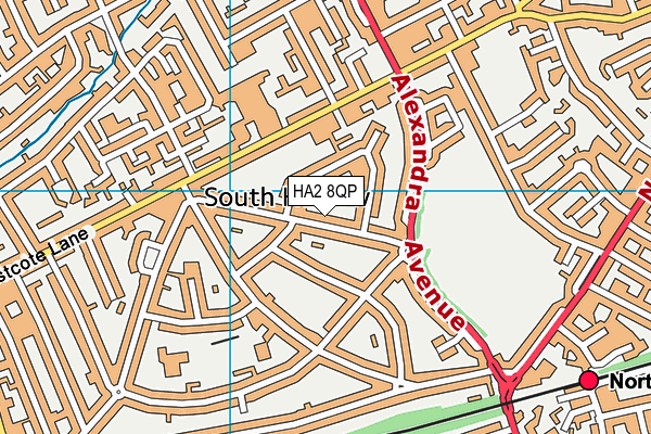HA2 8QP map - OS VectorMap District (Ordnance Survey) HA2 8QP map - OS VectorMap District (Ordnance Survey)