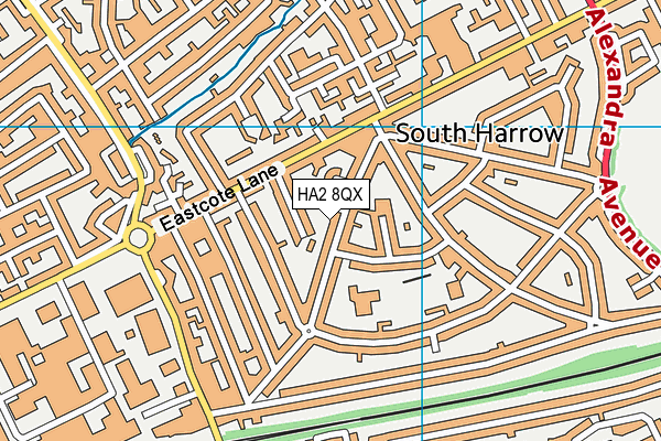 HA2 8QX map - OS VectorMap District (Ordnance Survey) HA2 8QX map - OS VectorMap District (Ordnance Survey)
