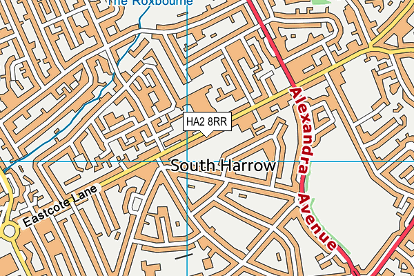 HA2 8RR map - OS VectorMap District (Ordnance Survey) HA2 8RR map - OS VectorMap District (Ordnance Survey)