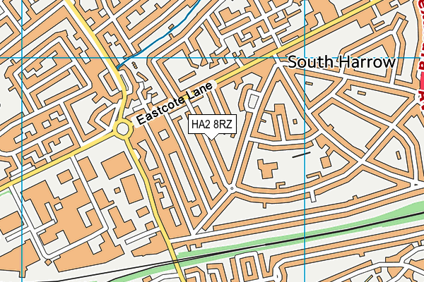 HA2 8RZ map - OS VectorMap District (Ordnance Survey) HA2 8RZ map - OS VectorMap District (Ordnance Survey)