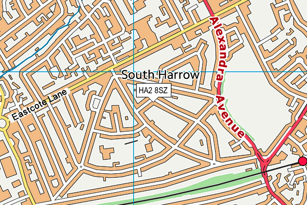 HA2 8SZ map - OS VectorMap District (Ordnance Survey) HA2 8SZ map - OS VectorMap District (Ordnance Survey)