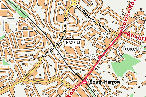 HA2 8UJ map - OS VectorMap District (Ordnance Survey) HA2 8UJ map - OS VectorMap District (Ordnance Survey)
