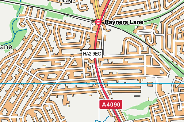 HA2 9EG map - OS VectorMap District (Ordnance Survey) HA2 9EG map - OS VectorMap District (Ordnance Survey)