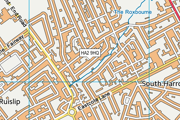 HA2 9HQ map - OS VectorMap District (Ordnance Survey) HA2 9HQ map - OS VectorMap District (Ordnance Survey)