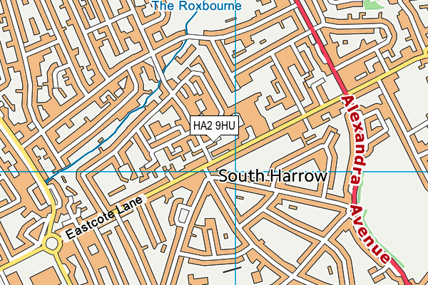 HA2 9HU map - OS VectorMap District (Ordnance Survey) HA2 9HU map - OS VectorMap District (Ordnance Survey)