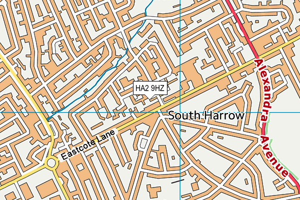 HA2 9HZ map - OS VectorMap District (Ordnance Survey) HA2 9HZ map - OS VectorMap District (Ordnance Survey)