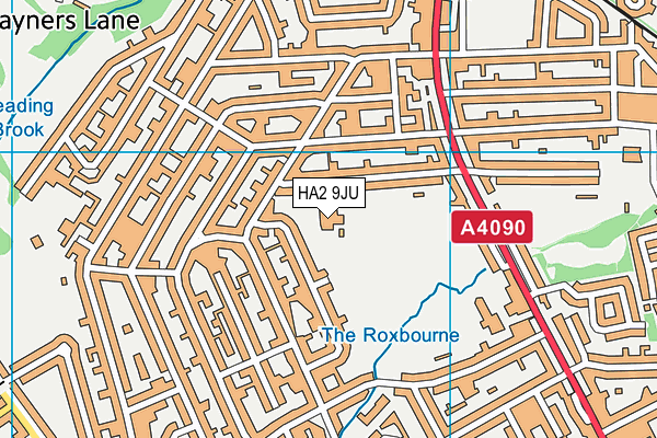 HA2 9JU map - OS VectorMap District (Ordnance Survey) HA2 9JU map - OS VectorMap District (Ordnance Survey)