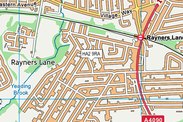 HA2 9RA map - OS VectorMap District (Ordnance Survey) HA2 9RA map - OS VectorMap District (Ordnance Survey)