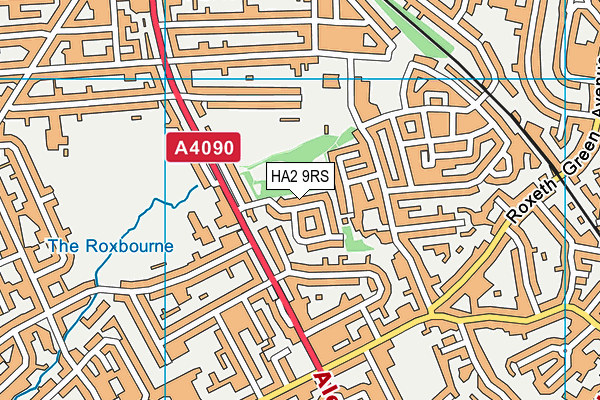 HA2 9RS map - OS VectorMap District (Ordnance Survey) HA2 9RS map - OS VectorMap District (Ordnance Survey)