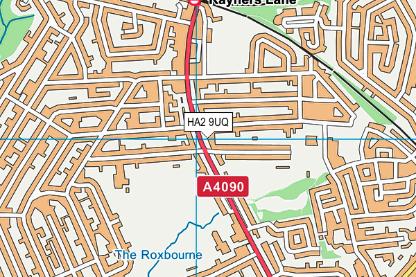 HA2 9UQ map - OS VectorMap District (Ordnance Survey) HA2 9UQ map - OS VectorMap District (Ordnance Survey)