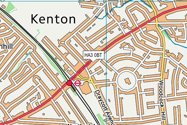 HA3 0BT map - OS VectorMap District (Ordnance Survey) HA3 0BT map - OS VectorMap District (Ordnance Survey)