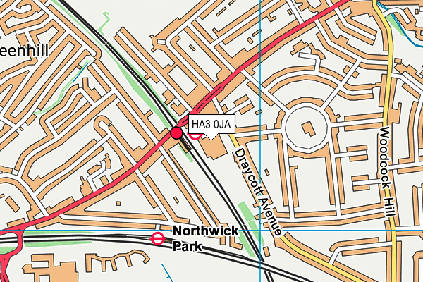 HA3 0JA map - OS VectorMap District (Ordnance Survey) HA3 0JA map - OS VectorMap District (Ordnance Survey)