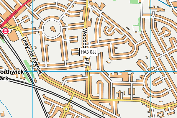 HA3 0JJ map - OS VectorMap District (Ordnance Survey)