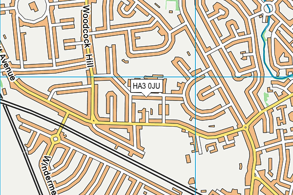 HA3 0JU map - OS VectorMap District (Ordnance Survey) HA3 0JU map - OS VectorMap District (Ordnance Survey)