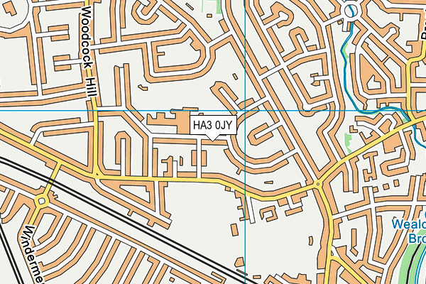 HA3 0JY map - OS VectorMap District (Ordnance Survey) HA3 0JY map - OS VectorMap District (Ordnance Survey)