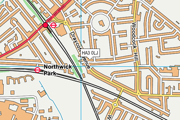 HA3 0LJ map - OS VectorMap District (Ordnance Survey)