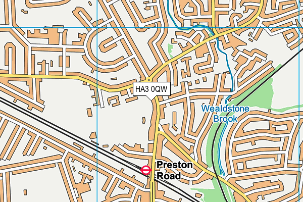 HA3 0QW map - OS VectorMap District (Ordnance Survey) HA3 0QW map - OS VectorMap District (Ordnance Survey)