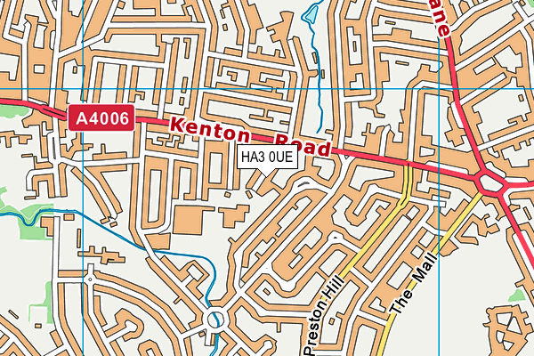 HA3 0UE map - OS VectorMap District (Ordnance Survey)