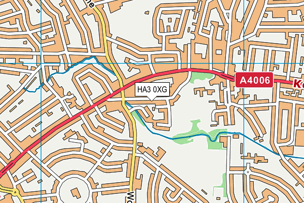HA3 0XG map - OS VectorMap District (Ordnance Survey)