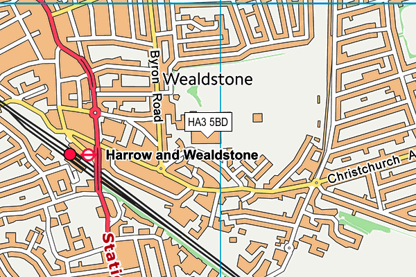 HA3 5BD map - OS VectorMap District (Ordnance Survey) HA3 5BD map - OS VectorMap District (Ordnance Survey)