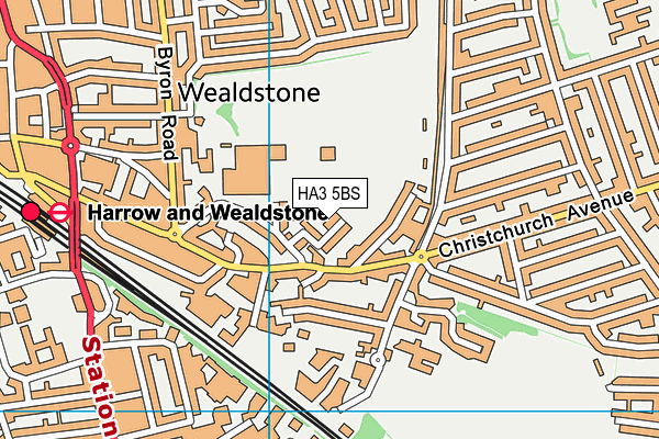 HA3 5BS map - OS VectorMap District (Ordnance Survey) HA3 5BS map - OS VectorMap District (Ordnance Survey)