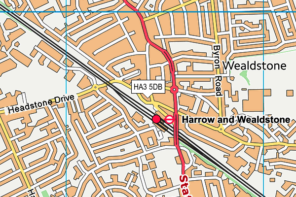 HA3 5DB map - OS VectorMap District (Ordnance Survey) HA3 5DB map - OS VectorMap District (Ordnance Survey)