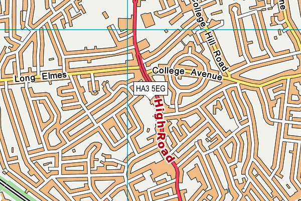 HA3 5EG map - OS VectorMap District (Ordnance Survey) HA3 5EG map - OS VectorMap District (Ordnance Survey)